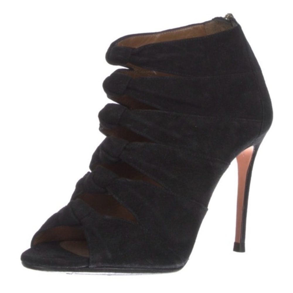 Aquazzura Elegant Black Suede Heels Nasiba 37